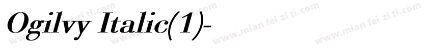 Ogilvy Italic(1)字体转换
